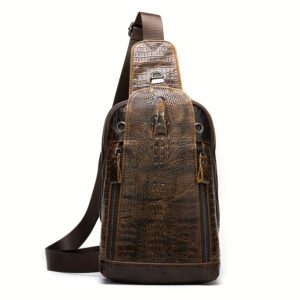 Sacoche en cuir véritable, sac à bandoulière