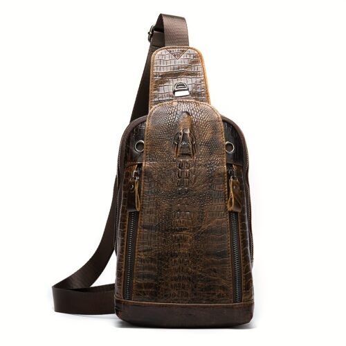 Sacoche en cuir véritable, sac à bandoulière