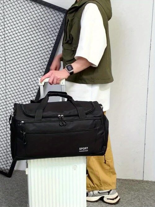 Sac de Voyage Color-Block avec Compartiment Chaussures & Bandoulière