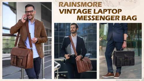 Sac Messager pour Hommes en Cuir PU Vintage