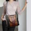 Sac fourre-tout patchwork rétro à blocs de couleur