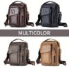 Sac Bandoulière Vertical en Cuir Véritable Pleine Fleur - Unisexe