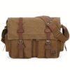 Sacoche PC Portable 15,6" Homme en Toile Vintage — Grande Capacité & Ultra-Durable