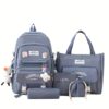 Ensemble sac à dos fille couleur unie Sac grand format