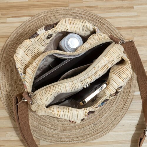 Style ethnique : sac à bandoulière ajustable, tissé à la main