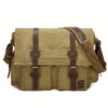 Sacoche PC Portable 15,6" Homme en Toile Vintage — Grande Capacité & Ultra-Durable