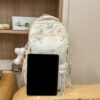 Sac à dos imprimé avec nœud & Sac cabas assorti