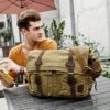 Sacoche PC Portable 15,6" Homme en Toile Vintage — Grande Capacité & Ultra-Durable