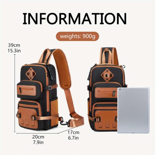 Sac bandoulière anti-vol grand format Poitrine & randonnée