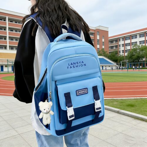 Ensemble 5 pièces sac à dos scolaire pour adolescent