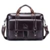 Grand sac à main pour homme en cuir véritable, mallette professionnelle