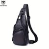 BULLCAPTAIN Sac Bandoulière Homme en Cuir Véritable