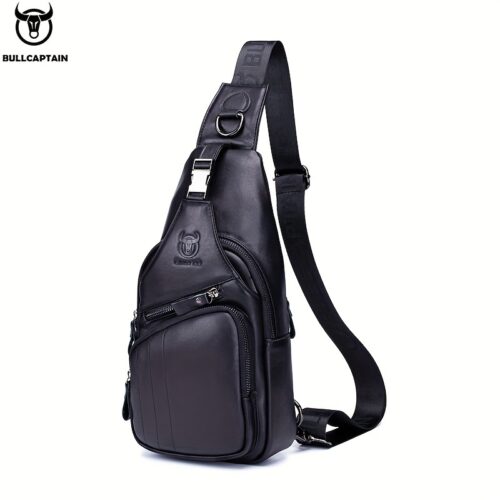 BULLCAPTAIN Sac Bandoulière Homme en Cuir Véritable