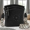 Sac bandoulière femme sculpté avec pampille exquise