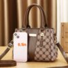 Ensemble sac à main imprimé monogramme & bloc de couleur