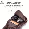 BULLCAPTAIN Sac Bandoulière Homme en Cuir Véritable