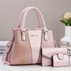 Ensemble Sacs 3 Pièces Motif Crocodile