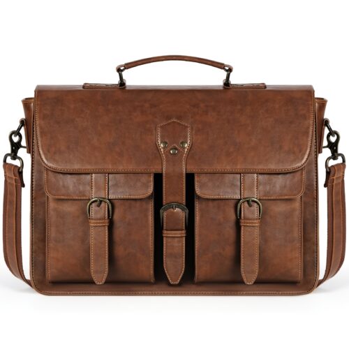 Sac Messager pour Hommes en Cuir PU Vintage