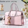 Sac à main pour femme à motif crocodile et liseré verni