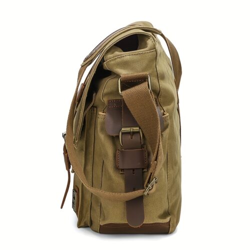 Sacoche PC Portable 15,6" Homme en Toile Vintage — Grande Capacité & Ultra-Durable
