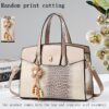 Sac à main pour femme à motif crocodile et liseré verni