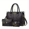 Sac à Main Luxe Effet Crocodile :