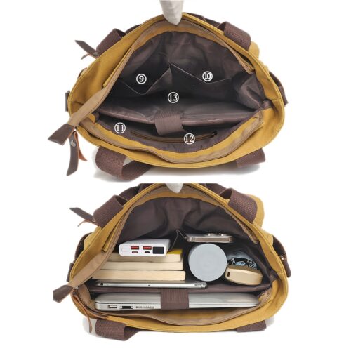 Sac Bandoulière Homme en Toile pour PC Portable