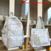 Sac à dos imprimé avec nœud & Sac cabas assorti