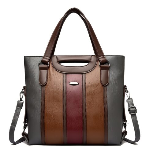 Sac fourre-tout patchwork rétro à blocs de couleur