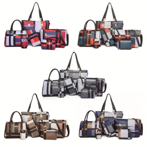 Ensemble 6 pièces sac à main et bandoulière