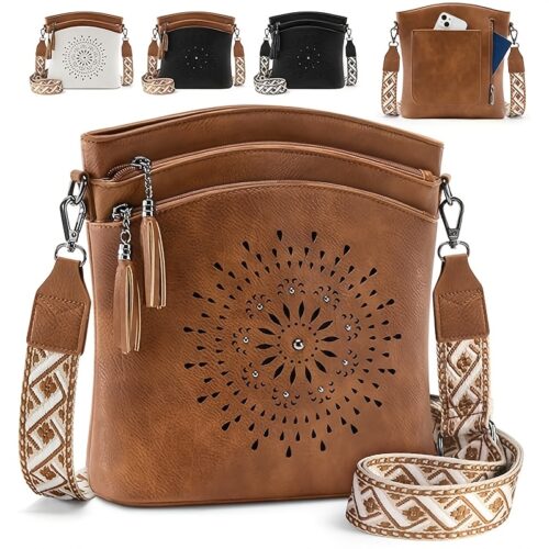 Sac bandoulière femme sculpté avec pampille exquise