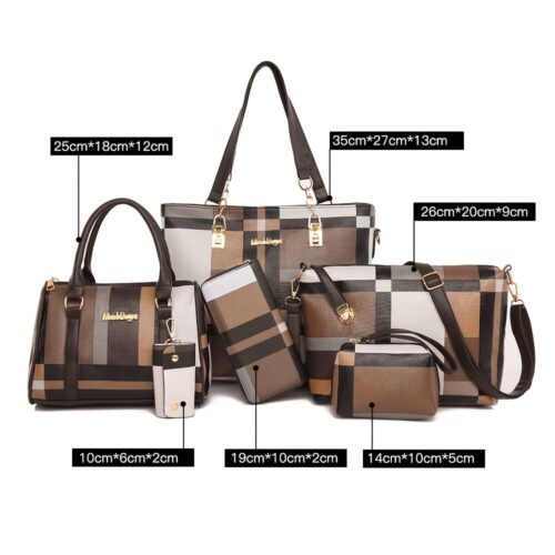 Ensemble 6 pièces sac à main et bandoulière