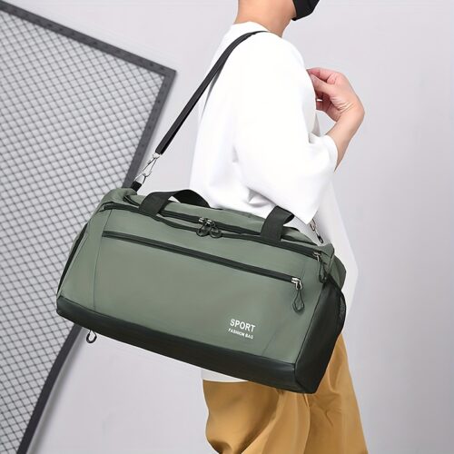 Sac de Voyage Color-Block avec Compartiment Chaussures & Bandoulière
