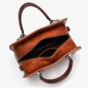 Sac à Main en Cire Cirée pour Femme Cartable Multicouche