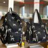 Sac à dos imprimé avec nœud & Sac cabas assorti