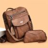 Set 2 pièces sac à dos grande capacité et petit sac à main