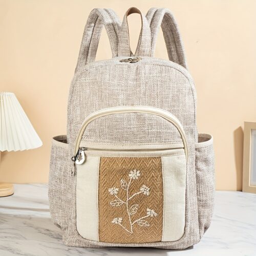 Sac à Bandoulière Double Bohème Style Ethnique Couturé à la Main