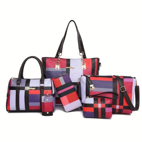 Ensemble 6 pièces sac à main et bandoulière