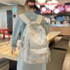 Sac à dos imprimé avec nœud & Sac cabas assorti