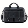 Grand sac à main pour homme en cuir véritable, mallette professionnelle