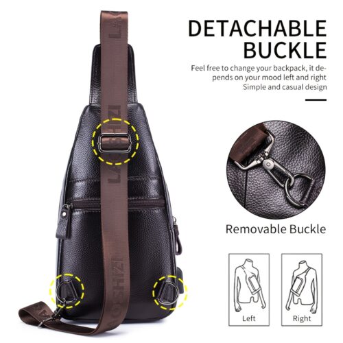 Sac bandoulière et sac à dos homme en cuir pleine fleur