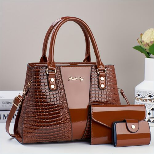 Ensemble Sacs 3 Pièces Motif Crocodile