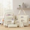 Ensemble sac à dos fille couleur unie Sac grand format