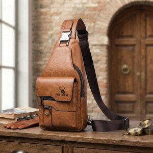 La Besace Homme en Cuir Plein Grain