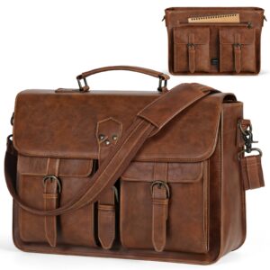 Sac Messager pour Hommes en Cuir PU Vintage