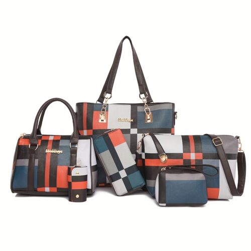 Ensemble 6 pièces sac à main et bandoulière