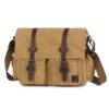 Sacoche PC Portable 15,6" Homme en Toile Vintage — Grande Capacité & Ultra-Durable