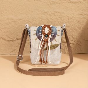 Sac Bandoulière Bohème Tissé à la Main Style Ethnique