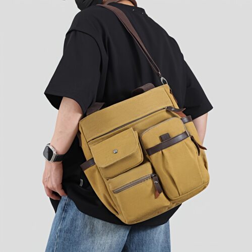 Sac Bandoulière Homme en Toile pour PC Portable