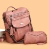Set 2 pièces sac à dos grande capacité et petit sac à main